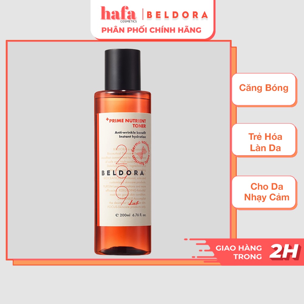 Nước Thần Retinol Giúp Căng Bóng, Trẻ Hoá Da BELDORA 299 Prime Nutrient Toner 200ml