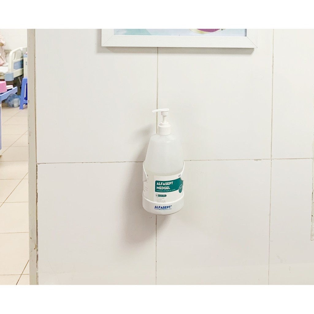 Giá treo tường chai nước rửa tay, giá đựng chai nước rửa tay gắn tường ALFASEPT - Nhựa Plastic | BigBuy360 - bigbuy360.vn