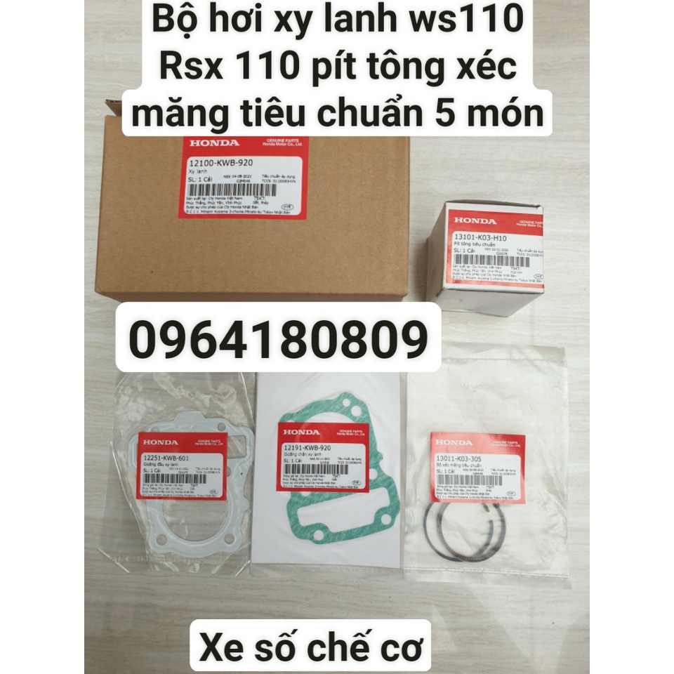 Bộ Hơi xy lanh s110 RSX 110  W110 Các đời xe số chế cơ chính hãng HONDA