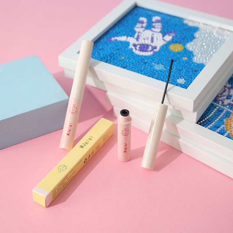 Mascara Chuốt Mi MJgigi 2 Màu Đầu Cọ Siêu Mảnh Chống Nước Lâu Trôi Không Nhòe