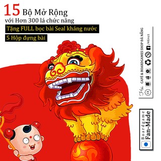 15 Bộ Mèo Nổ Mở Rộng trên 350 lá FULL 4 hộp đựng bài và FULL bọc bài OPP cao cấp