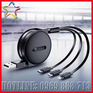 Cáp xịn sạc điện thoại 3 đầu Lightning / Type C / Micro USB
