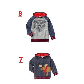 (a0050) Áo nỉ chui đầu bé trai liền nón Gymbore, Crazy, BabyGap, hàng xuất xịn