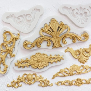 Hoa Giấm Giảm Khuôn Silicon DIY Bánh Biên Giới Fondant Bánh Trang Trí Dụng Cụ Sugarcraft Sô Cô La Đất Sét Kẹo Khuôn Nhà Bếp Dụng Cụ Nướng Bánh