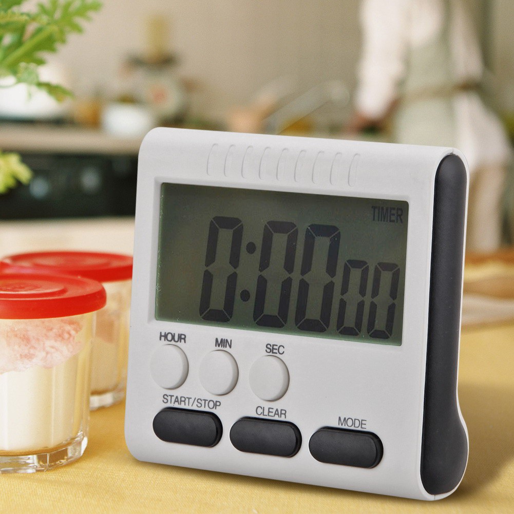 Magnetic Large LCD Digital Kitchen Timer Alarm Count Up Down Clock 24 Hours-168-OXUI2