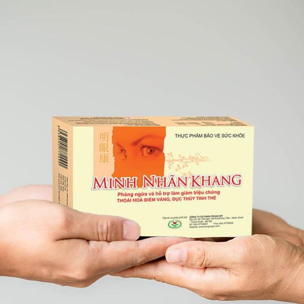 Viên uống Minh Nhãn Khang - Hỗ trợ điều trị thoái hóa điểm vàng, đục thủy tinh thể (Hộp 30 viên)
