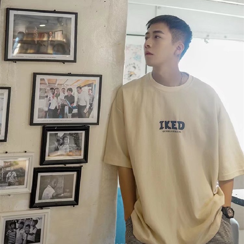 Áo Thun Tay Ngắn Dáng Rộng In Chữ Cỡ Lớn Thoải Mái Thời Trang Mùa Hè Cho Nam M-5XL