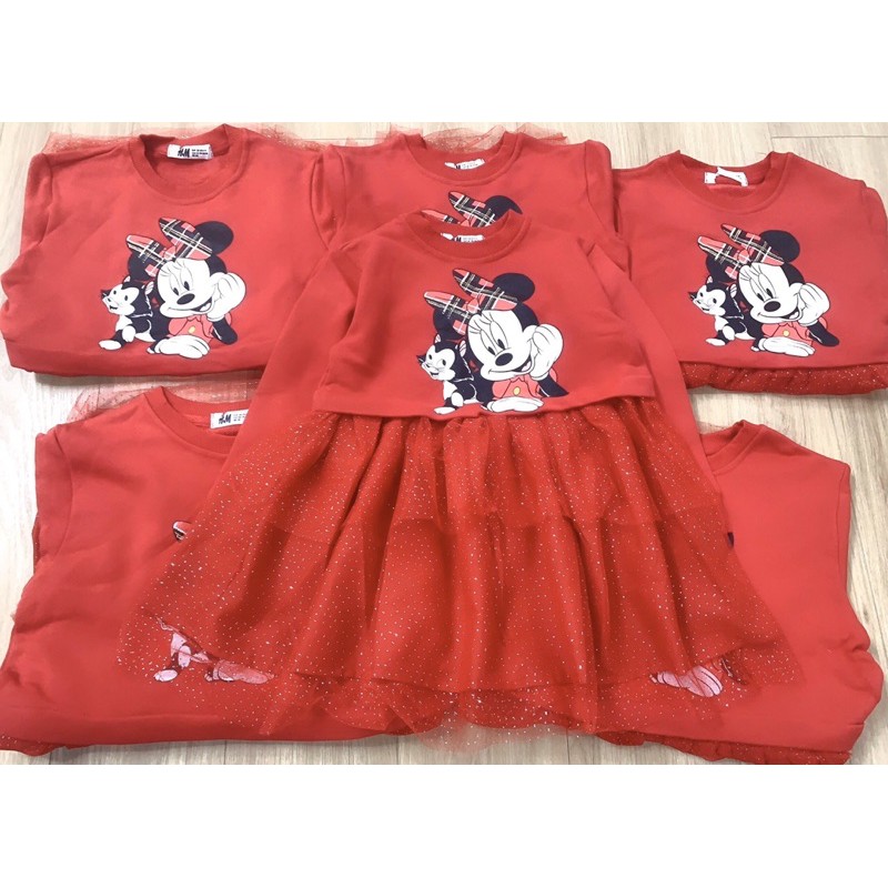 [SALE] Váy H&amp;M mickey cho bé gái ( hàng sẵn,chất cotton da cá đẹp )