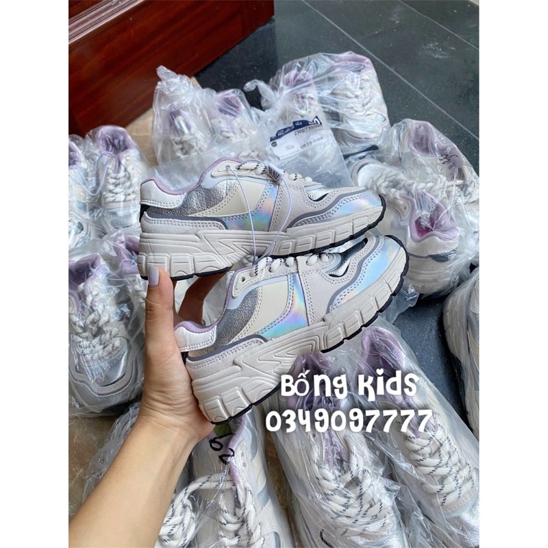 Sneakers Bé Gái Phối Metallic Bac ZR(thay lót)