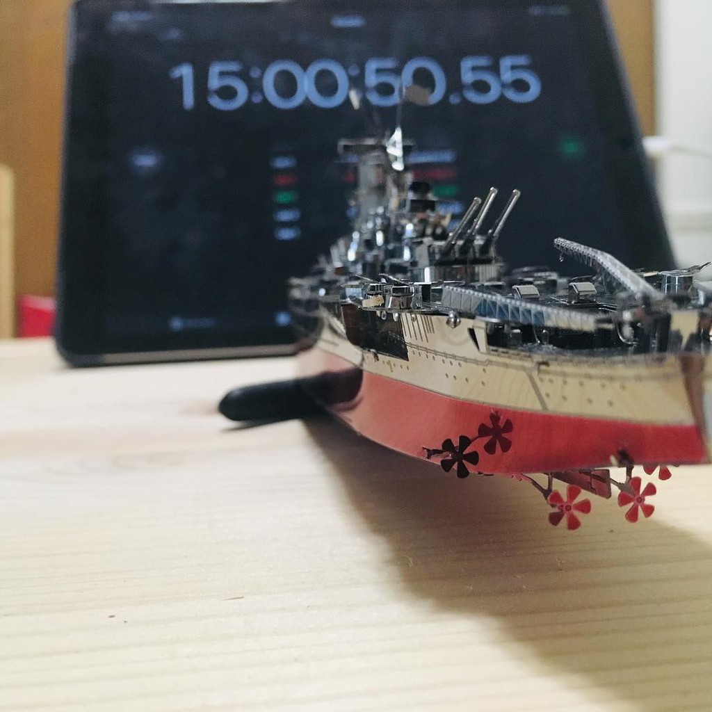 Chưa Ráp Mô Hình Thép 3D Tàu Chiến Thiết Giáp Hạm Nhật Bản Piececool Yamato Battleship