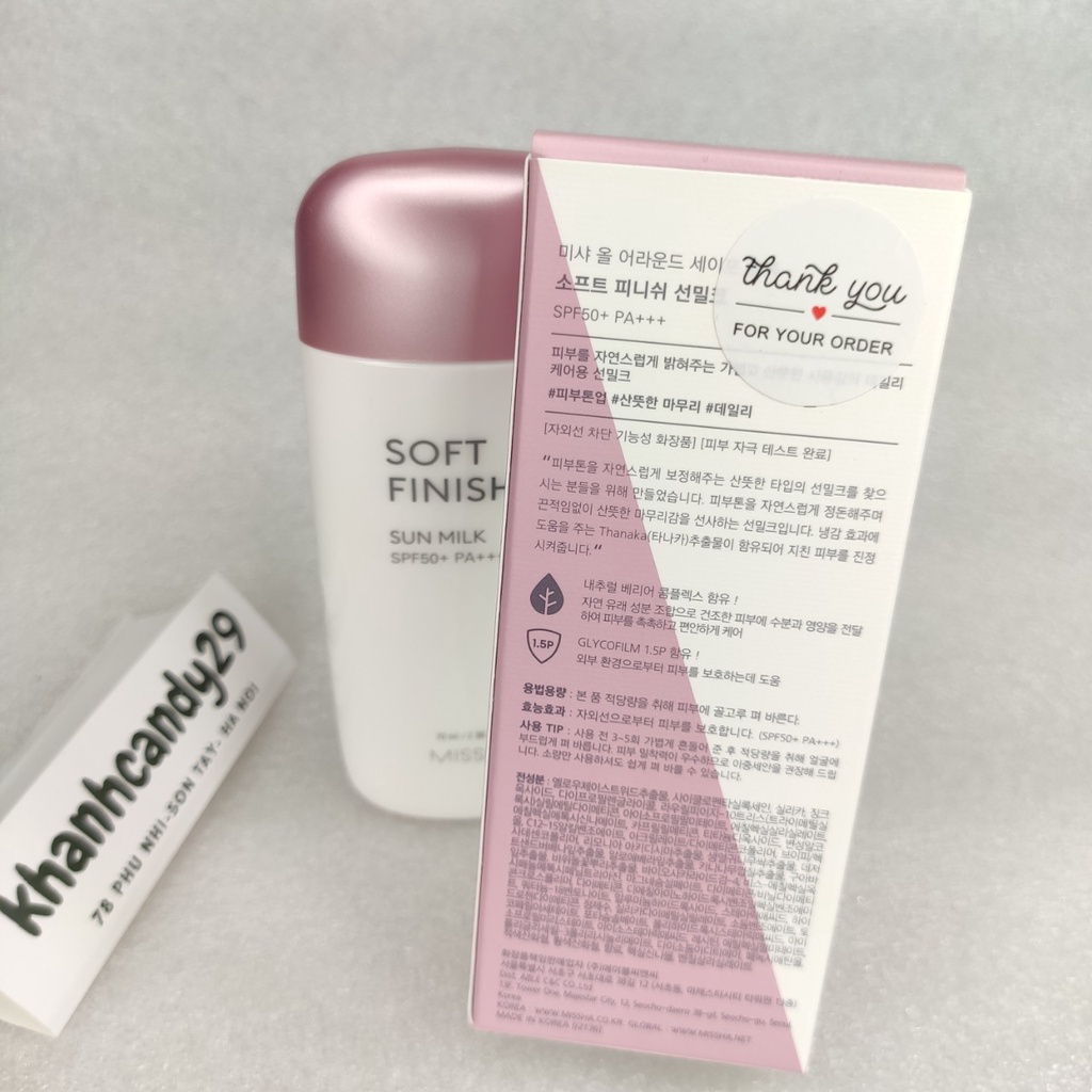 Kem Chống Nắng Missha Soft Finish Sun Milk SPF50+ 70ml Hàn Quốc