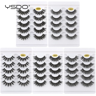 Set 5 cặp lông mi giả 3d dài cong tự nhiên