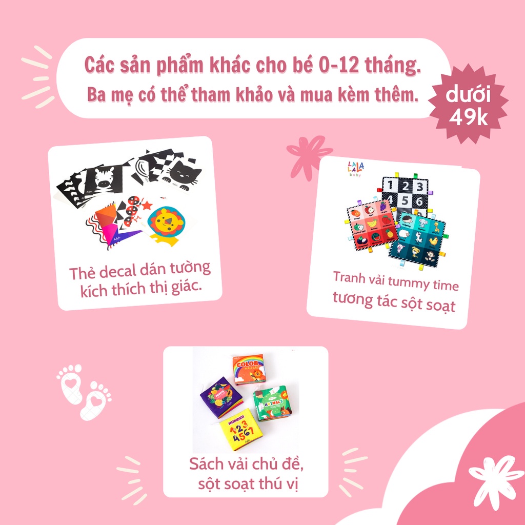 Bộ Đồ Chơi Thẻ Gấp Kích Thích Thị Giác Cho Bé Sơ Sinh Thương Hiệu Lalala Baby Giúp Bé Phát Triển Giác Quan - CleverKids
