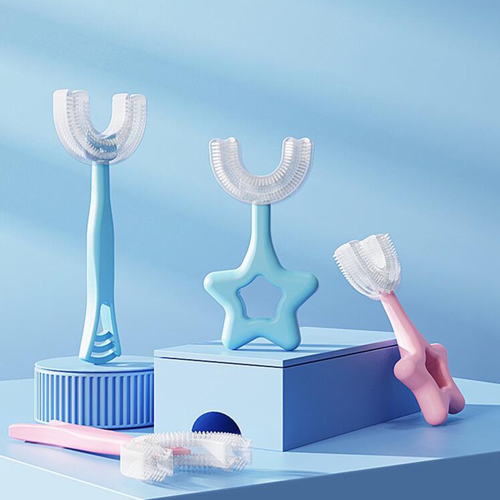 Bàn Chải Đánh Răng Silicon Mềm Mại Hình Chữ U Fenteer1 Cho Bé