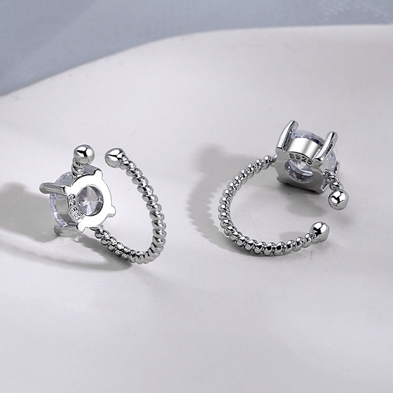 Khuyên Tai Bông Tai Nữ Kẹp Vành Tai Đính Đá Nhân Tạo Không Cần Xỏ Lỗ EC07