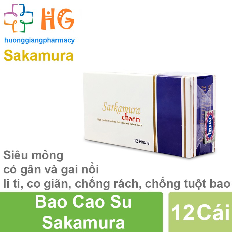 Bao cao su sarkamura charm hộp 12 cái - ảnh sản phẩm 7