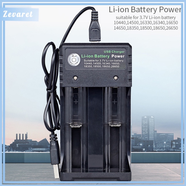 Bộ Sạc Pin 2 Cổng Usb 18650 3.7v 4.2v Lithium Tiện Dụng