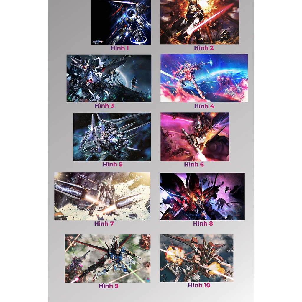 [thanh lý bán lỗ] Poster lụa, Poster vải, tranh lụa Anime 35x25cm - Gundam [AAM] [PGN33]