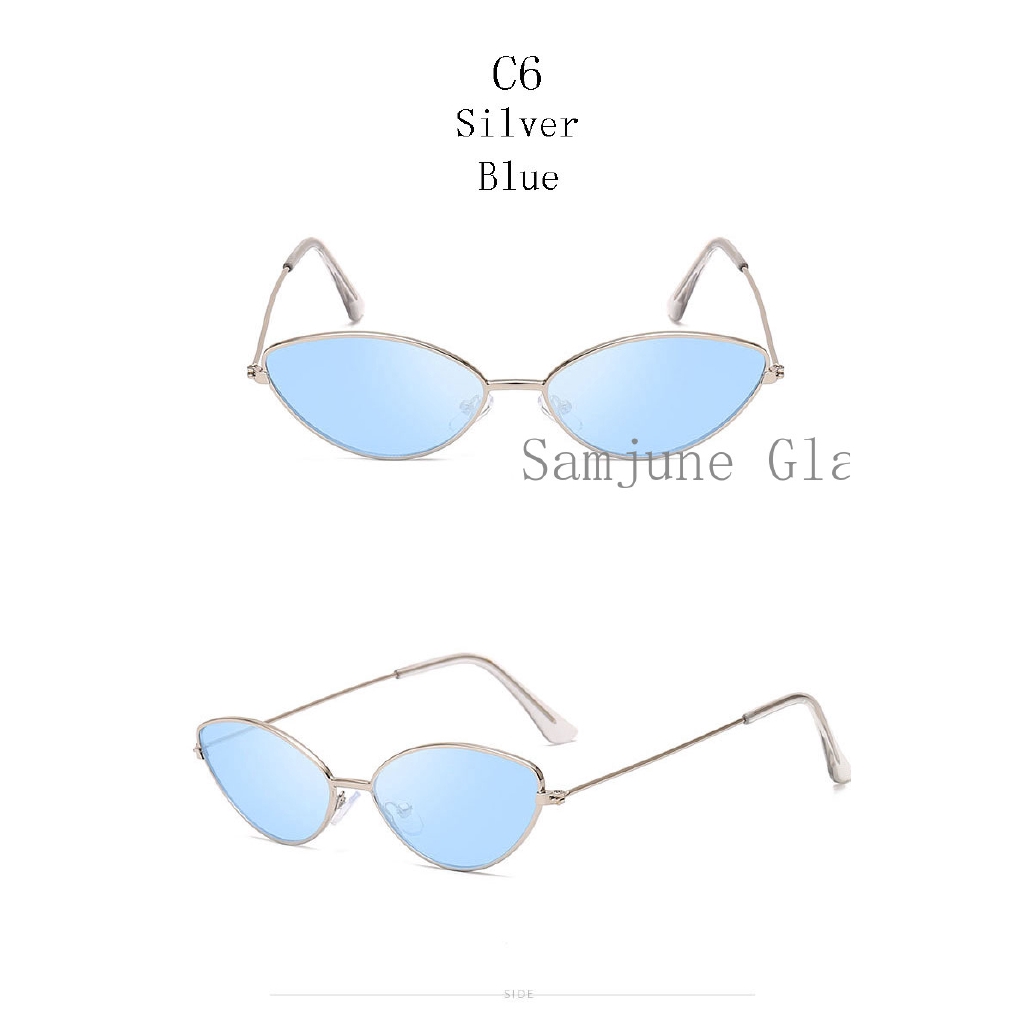 Kính mát mắt mèo gọng kim loại phong cách cổ điển