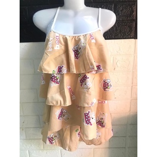 Set bộ đùi kate lụa tầng siêu thoải mái