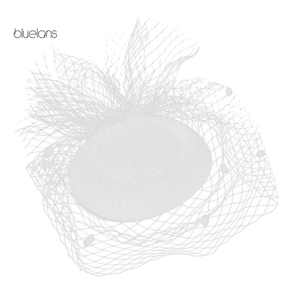 Mũ Lưới Đính Hoa Vải Tuyn Phong Cách Retro Cho Cô Dâu