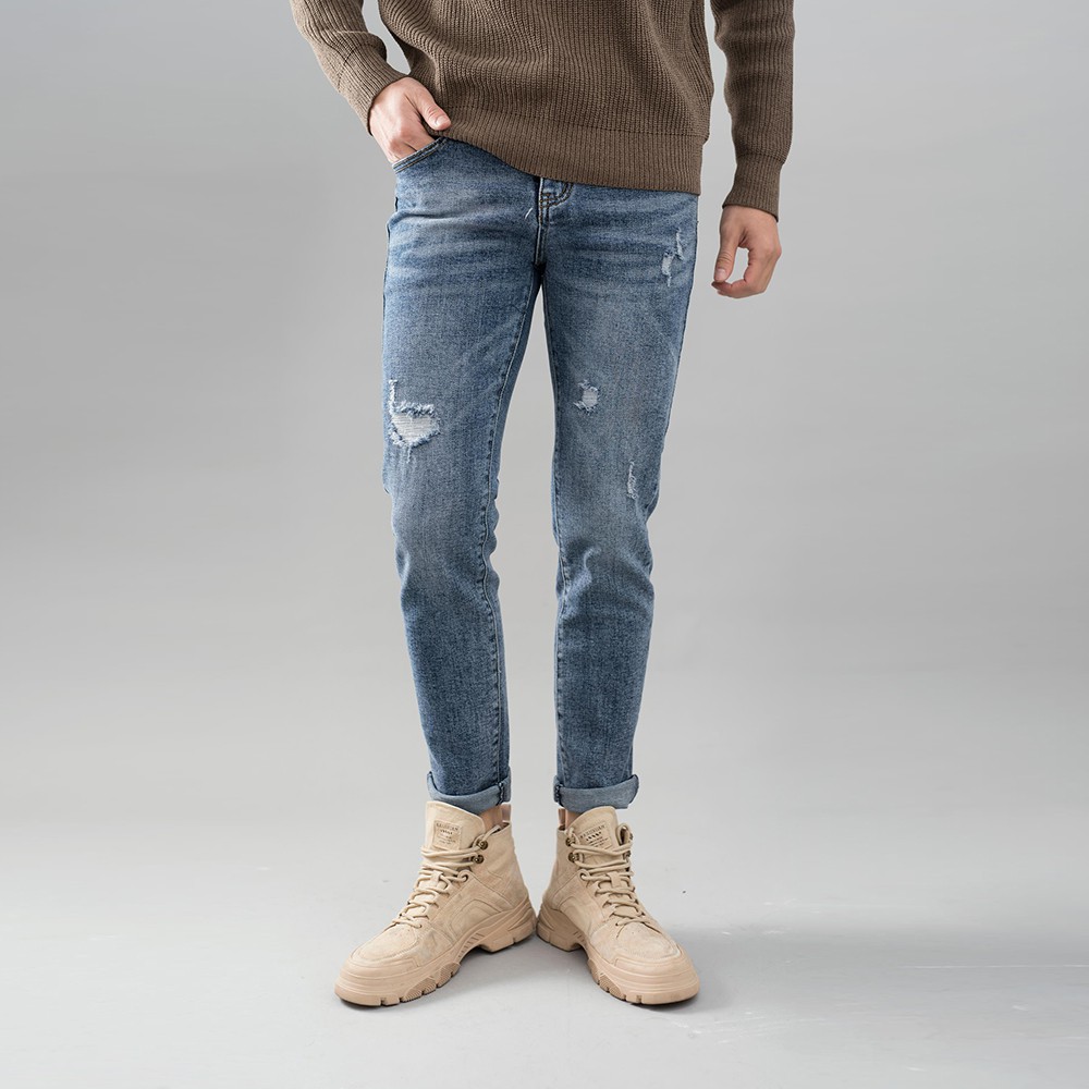 [Mã FAMALLT5 giảm 15% đơn 150K] Quần jean nam cao cấp thương hiệu 360 Boutique - QJDTK128 | BigBuy360 - bigbuy360.vn