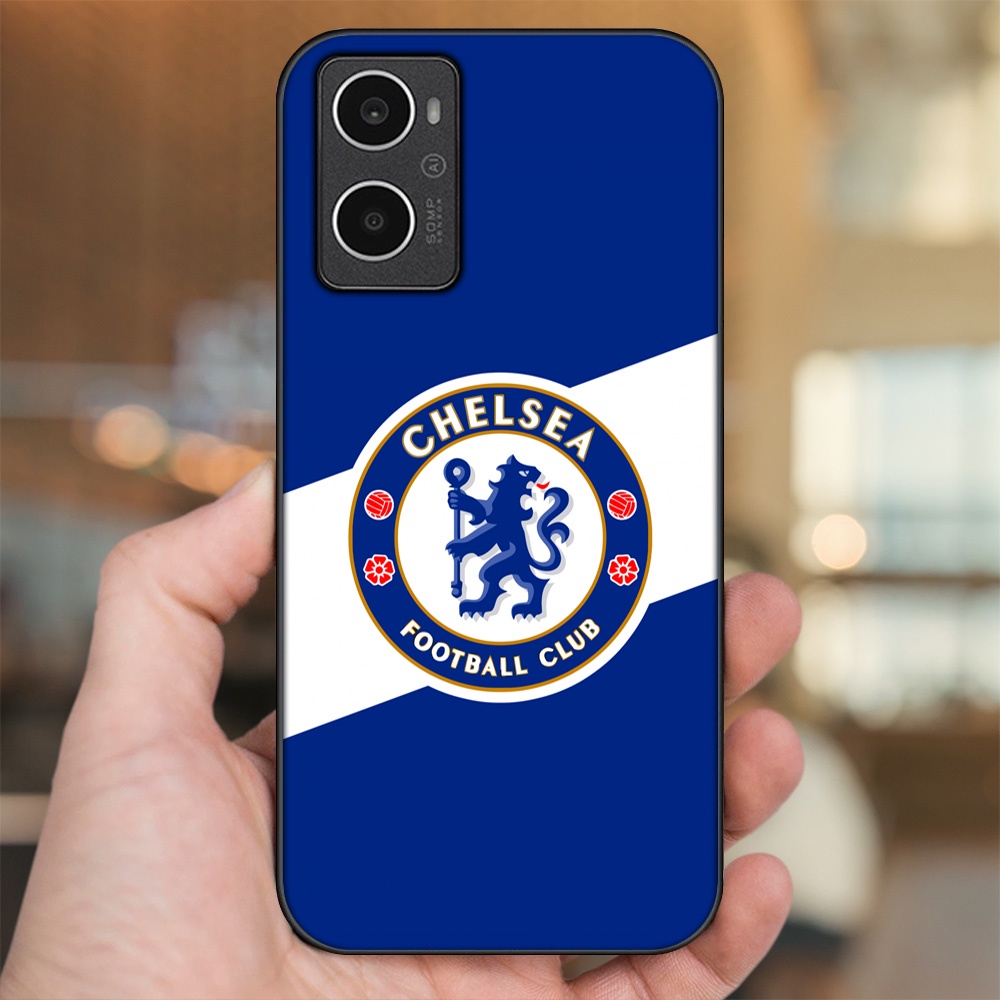 Ốp lưng Oppo A96 4G viền đen in hình Chelsea FC