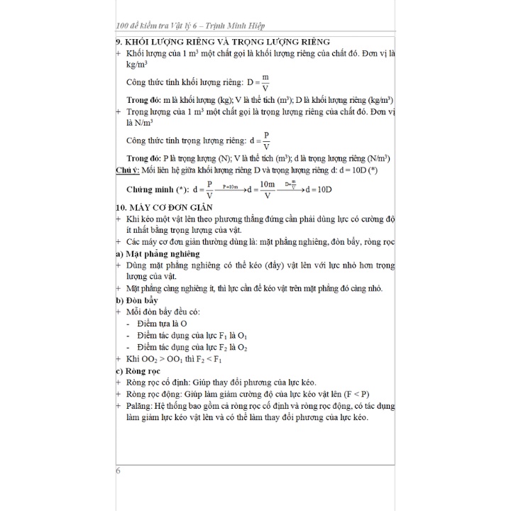 Sách - 100 Đề Kiểm Tra Vật Lý 6 (Biên Soạn Theo Chương Trình Mới)