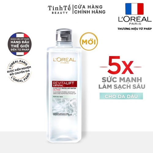 Nước tẩy trang kiềm dầu L'Oreal Paris 3-in-1 Micellar Water 400ml