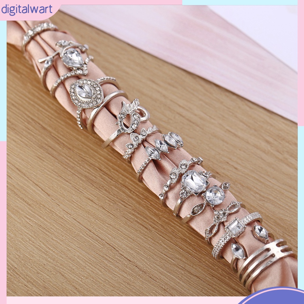 Set 15 Nhẫn Hợp Kim Đính Đá Phong Cách Bohemian Thời Trang Cho Nữ