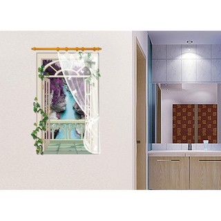 Tranh DECAL khung cửa sổ
