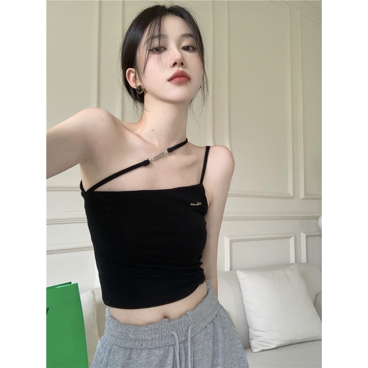 Áo QADCOL dáng ngắn lưng cao màu trơn ngọt ngào cho nữ