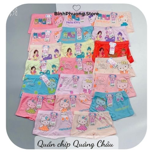 Quần chip bé gái cotton 4c hàng quảng châu BinhphuongStore M62 Đồ chíp cho bé gái size nhỡ đại 2 3 4 5 6 7 8 tuổi