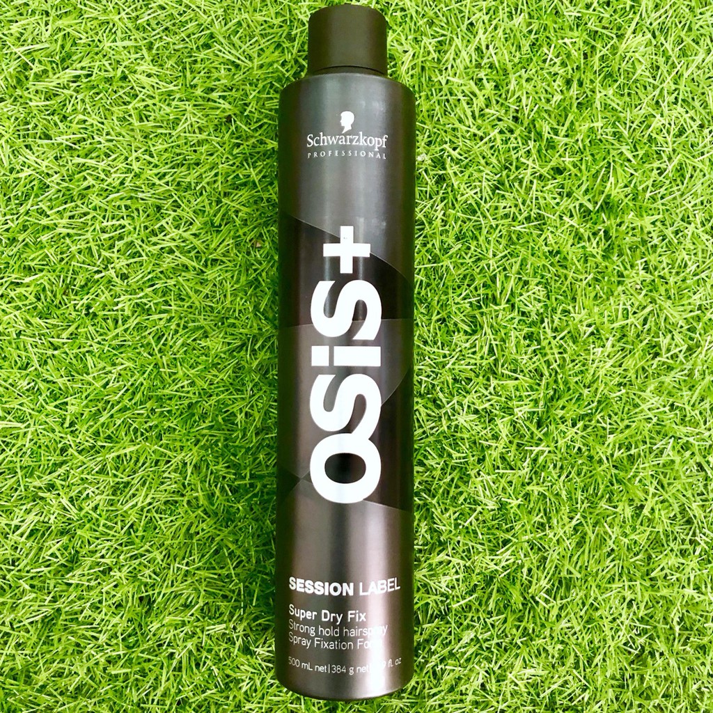 Gôm xịt tóc Osis+ Black Super Dry Fix Schwarzkopf 500ml ( Strong Hold Hairspray)