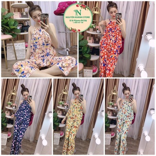 Set bộ yếm siêu sang vải lụa hàn đẹp, co dãn mềm mại freesize dưới 60kg
