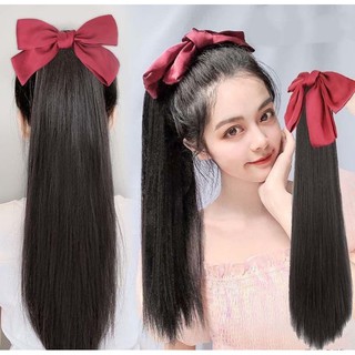 Tóc giả nữ cột thẳng nơ