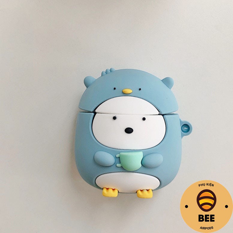 Case Airpod 1 2 Pro Vỏ Bọc Tai Nghe Airpods Chim Cánh Cụt Siêu Cute Chất Liệu Silicon Dẻo - BEE SHOP