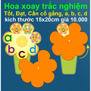 [Đồ dùng dạy học] Hoa xoay trắc nghiệm