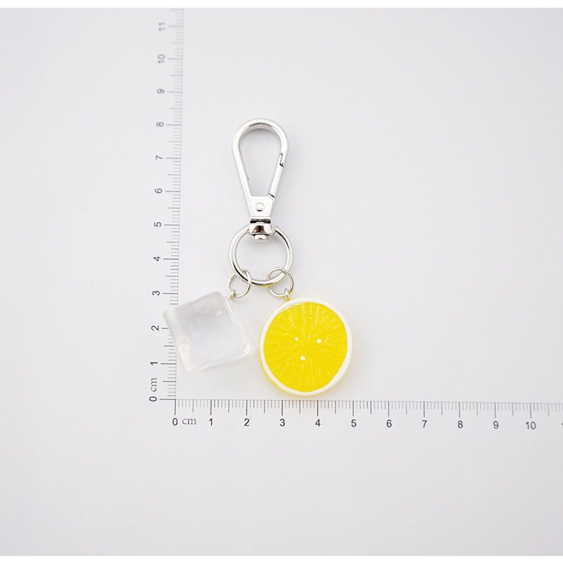 Mới Móc Khóa Nhựa PVC Hình Quả Chanh Dễ Thương