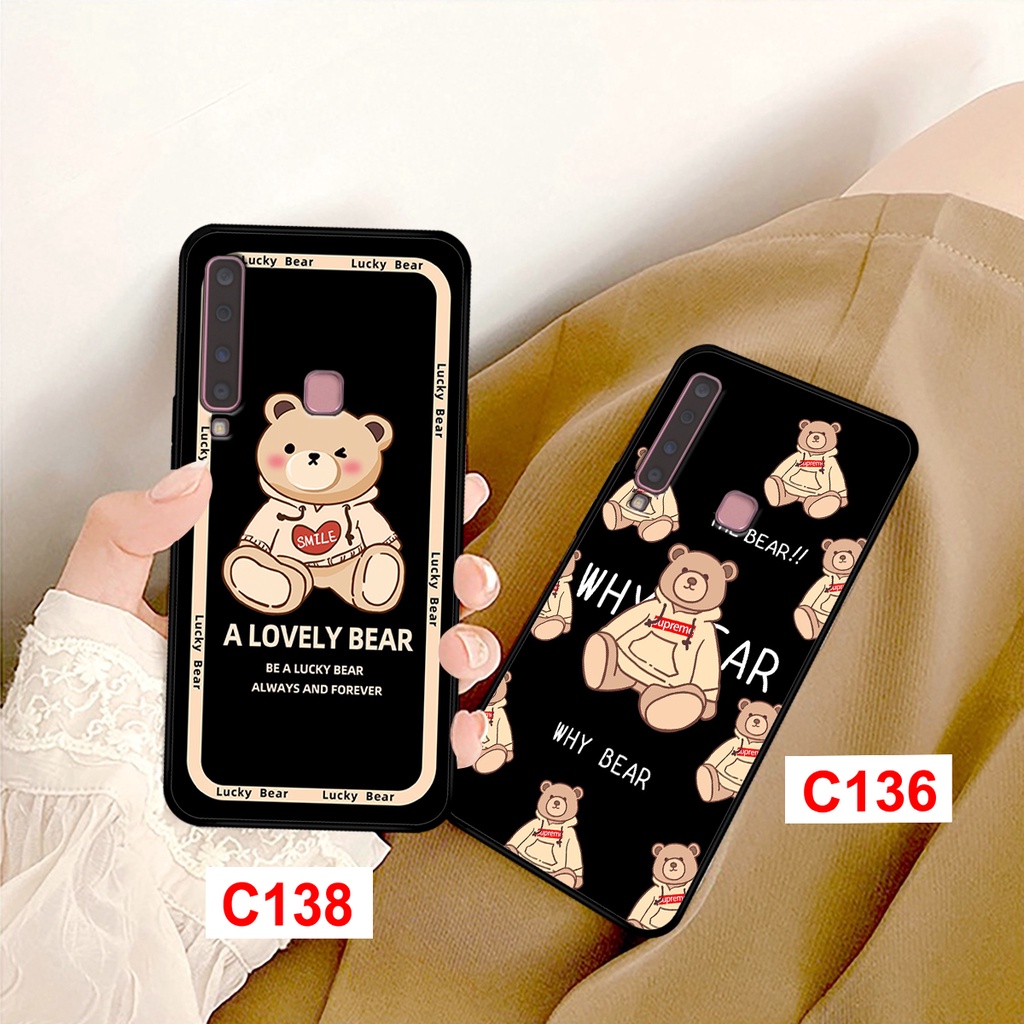 Ốp Lưng Samsung A7 2018 - Samsung A9 2018 in hình gấu dễ thương, bền đẹp.