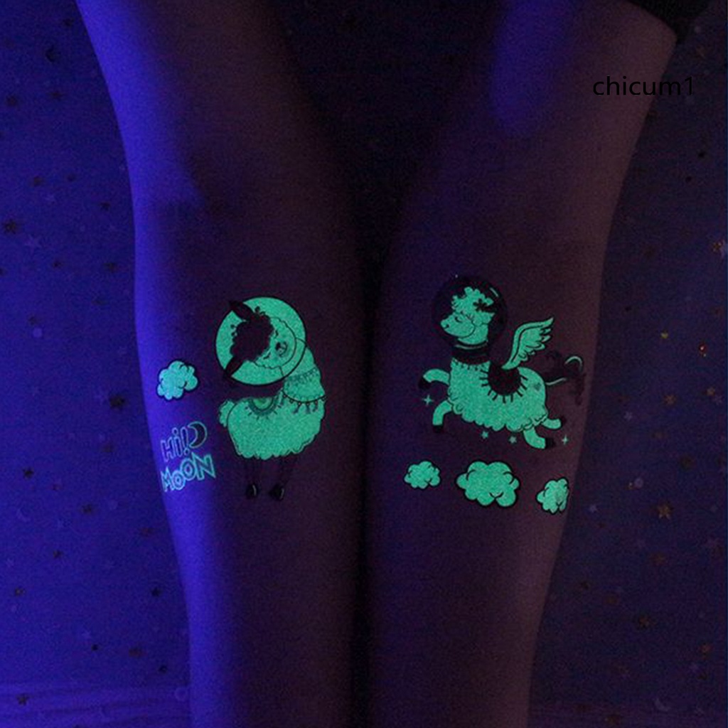 Miếng Dán Hình Xăm Tạm Thời Họa Tiết Hành Tinh/Hành Tinh/Hoạt Hình Màu Dạ Quang Chống Nước Cho Bé