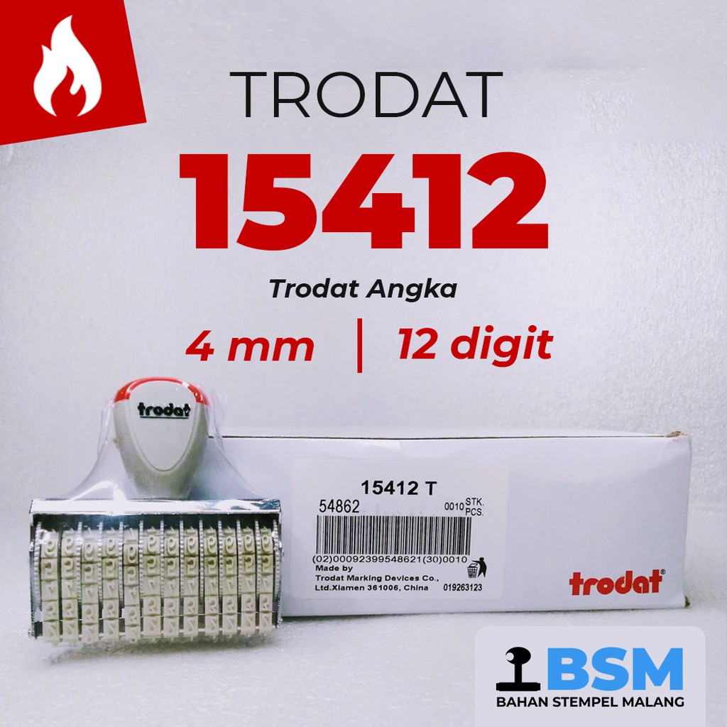 Con Dấu 12 Chữ Số 4mm - Trodat 15412