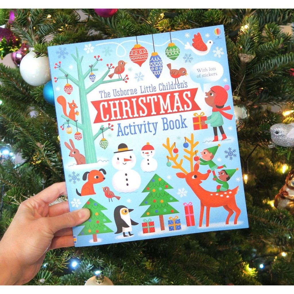 Sách kỹ năng Little children's christmas activity book Usborne