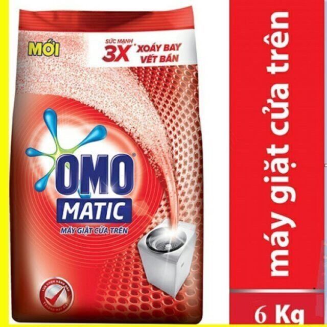 Bột giặt máy Omo Matic cửa trên 6Kg túi