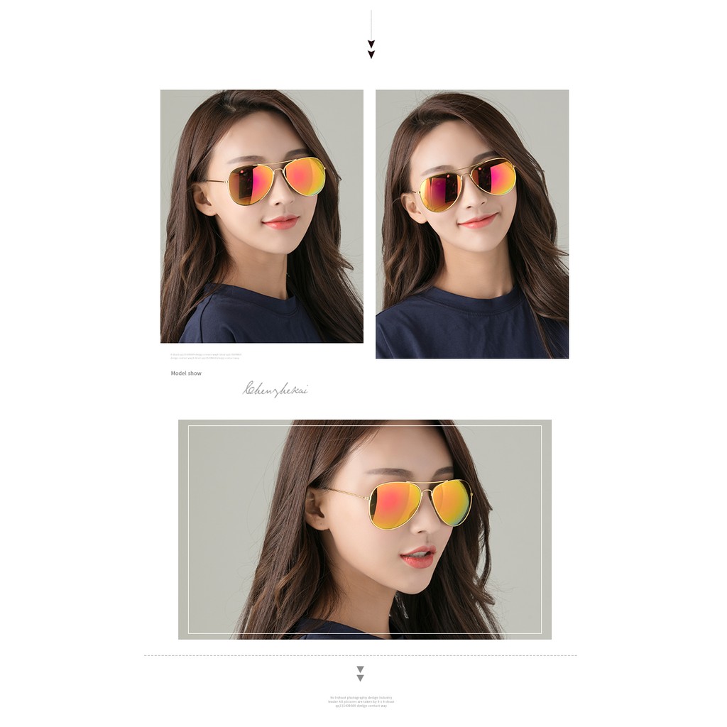 Mắt Kính tráng gương thời thượng phù hợp cho cả nam và nữ (Vàng) | BigBuy360 - bigbuy360.vn