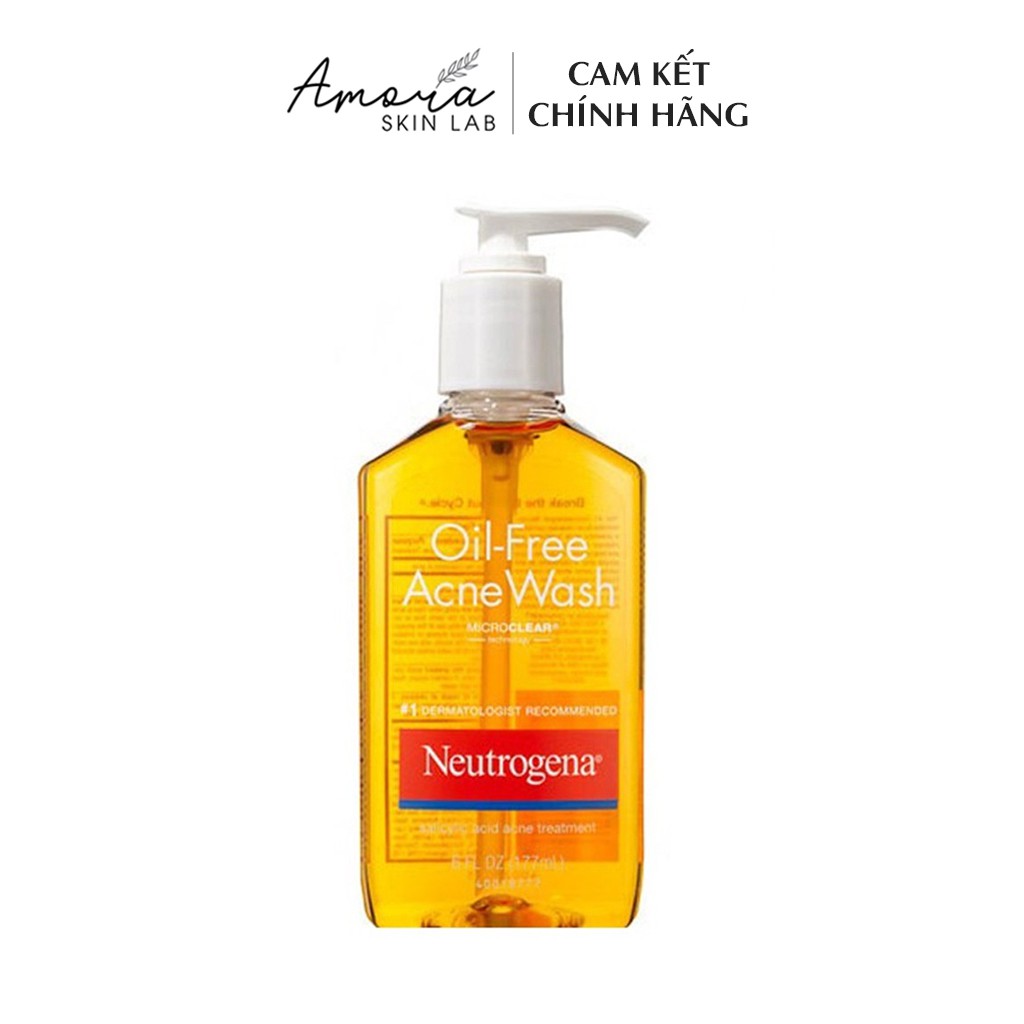 Sữa rửa mặt Neutrogena Oil Free Acne Wash 269ml- Giảm cho làn da dầu mụn - Amora Skinlab