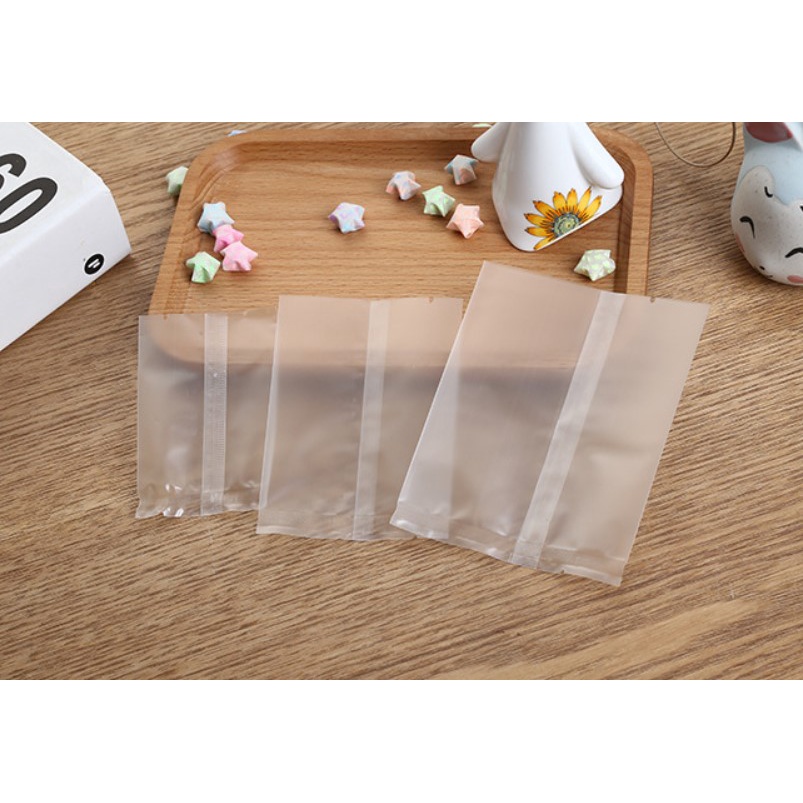 100 cái túi trắng mờ đựng bánh quy ,bánh cookies, trà hoa, bánh trung thu hàn miệng có nhiều size để chọn