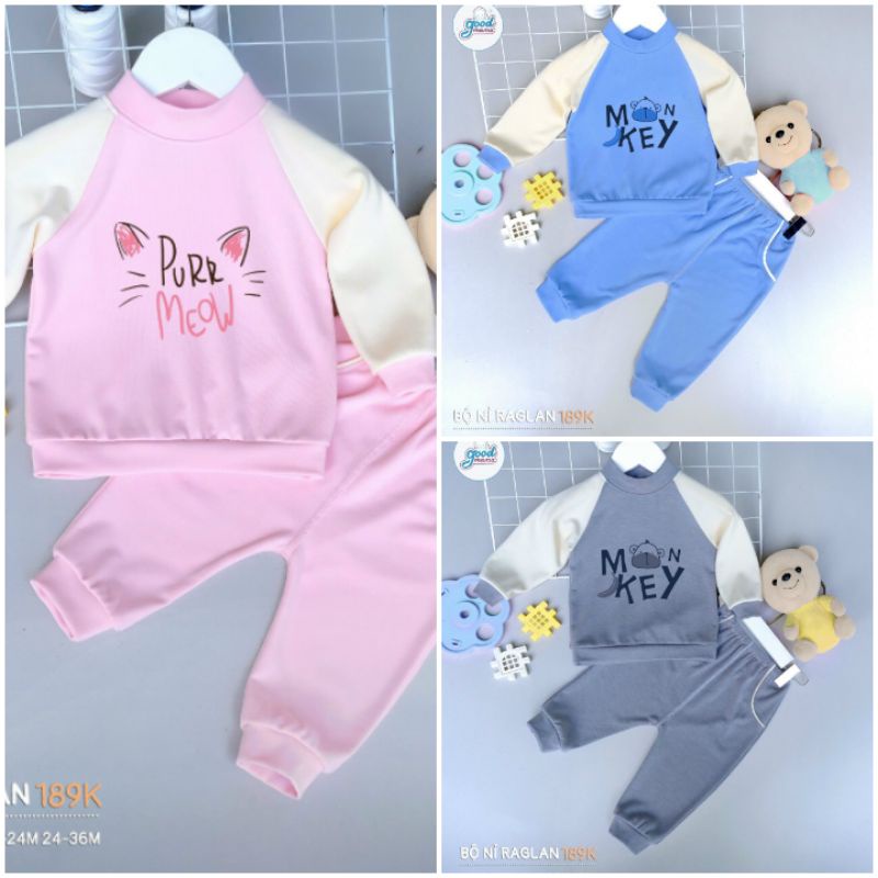 Goodmama_ Bộ nỉ Goodmama mềm ấm cho bé trai, bé gái