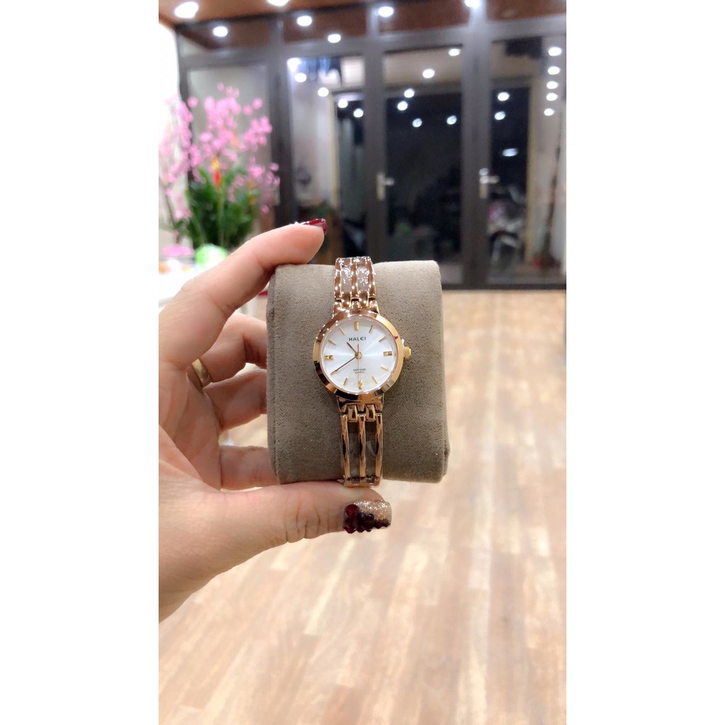 [Mã FAMAYFA2 giảm 10K đơn 50K] Đồng hồ nữ Halei dây vàng thời trang | BigBuy360 - bigbuy360.vn