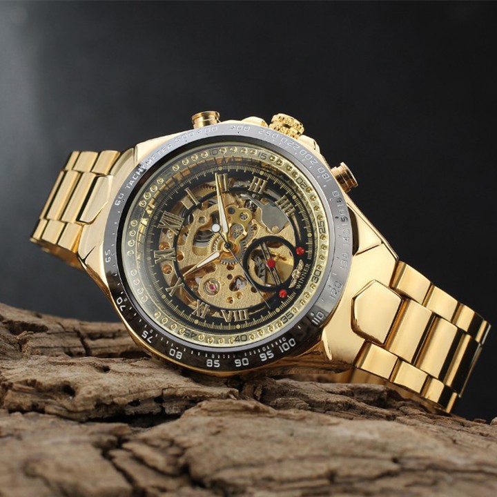 Đồng Hồ Nam Cơ Lộ Máy Dây Thép Thời Trang Winner